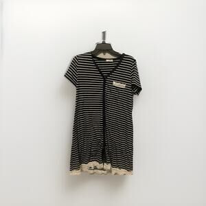 Ekouaer Sleepshirt‎ Striped Size Medium